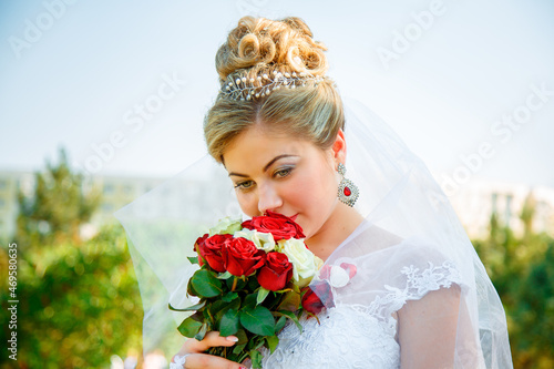 Beautiful and romantic wedding, groom and bride! Family and Marriage. Creation of a family, marriage! Engagement ring