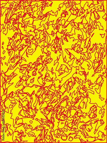 Red and yellow background abstract pattern. Vector art graphic.