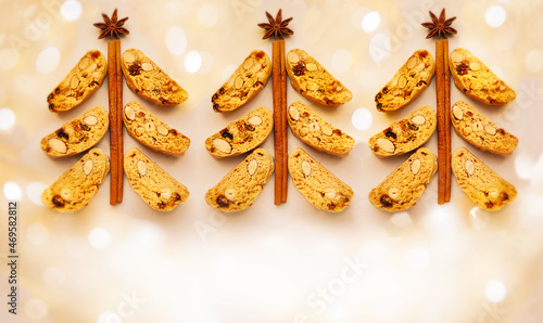 golden christmas cookies