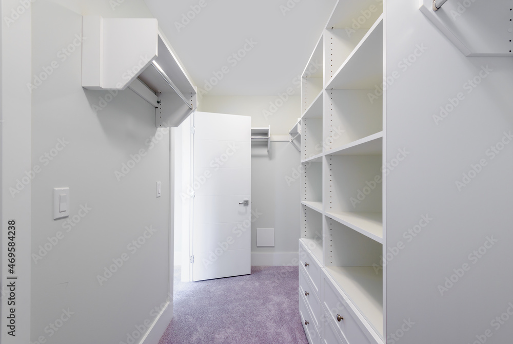 Empty closet, working closet, cupboard in bedroom. Empty closet, working closet, cupboard in bedroom.