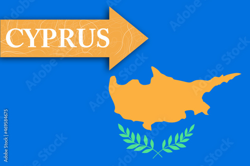 Cyprus logo on a blue backg...