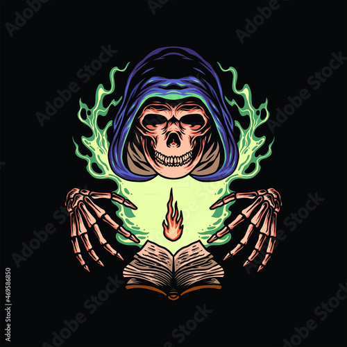 grim reaper illustration vector design