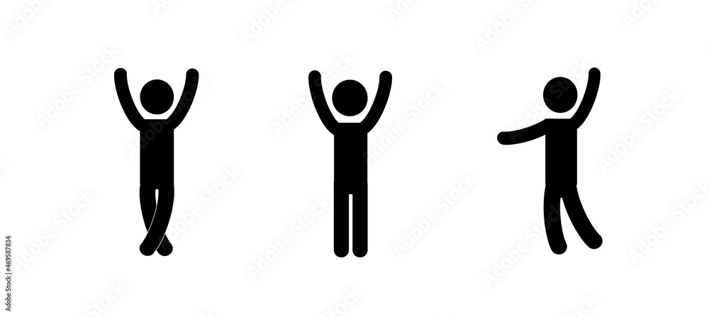 a set of pictograms, a standing person icon, various positions of standing people, a human figure, an isolated silhouette on a white background a set of pictograms, a standing person icon, various positions of standing people, a human figure, an isolated silhouette on a white background