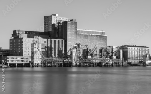 Old factory building in black and white photography. Rotterdam, Netherlands © Jeroen Kleiberg
