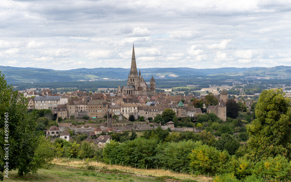View over the city of Autun, France