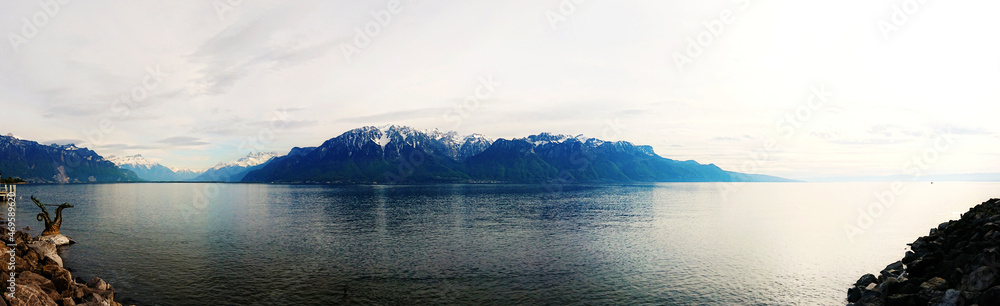 Unusually beautiful mountain lake. Lake Geneva Unusually beautiful mountain lake. Lake Geneva