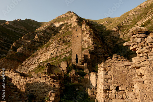 Old Kakhib village ruins in Dagestan, Russia © Anna