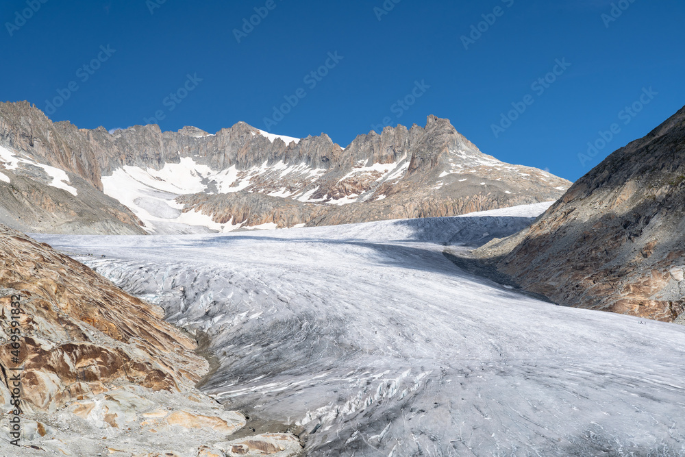 Rhone Glacier in the Suisse Alps, Switzerland 