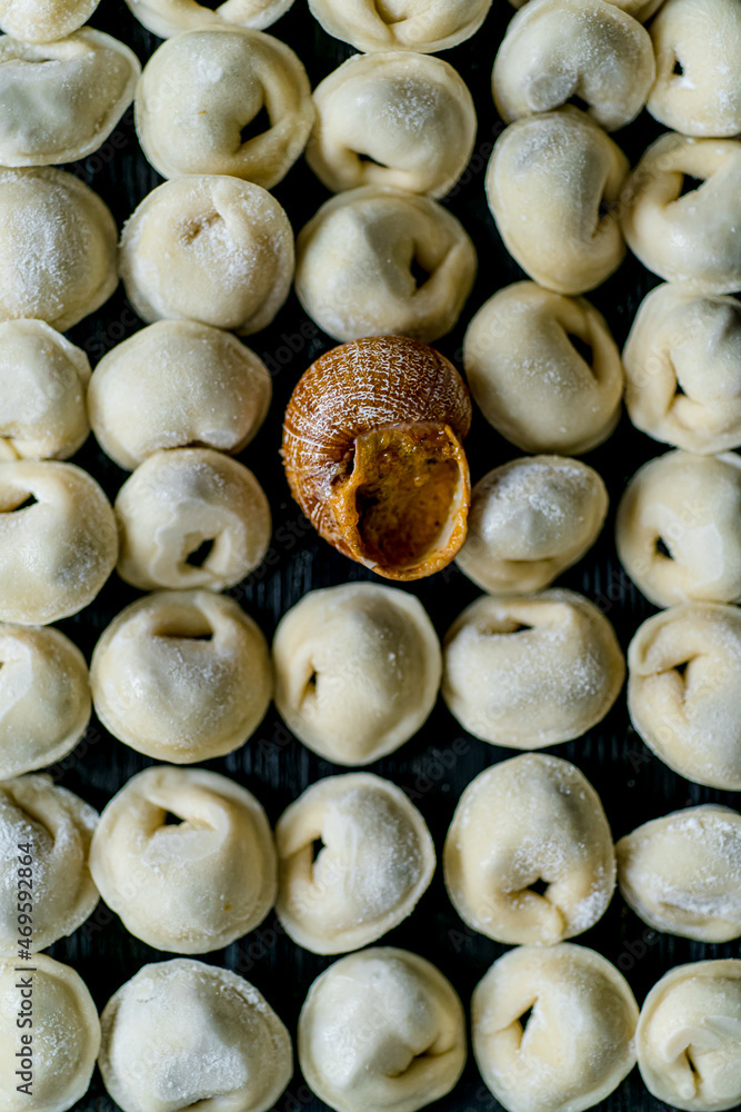 dumplings with snails dumplings with snails