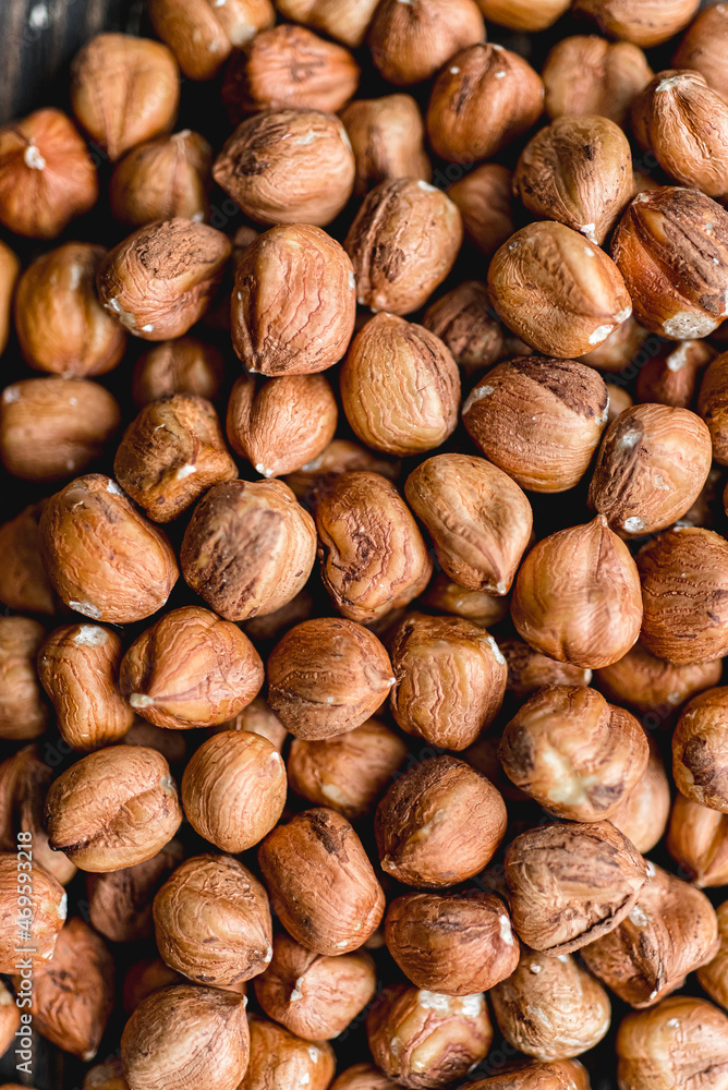 close up of hazelnuts close up of hazelnuts