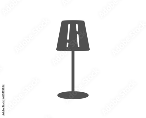 Floor lamp icon. Stand light sign. Interior illuminate symbol. Classic flat style. Quality design element. Simple floor lamp icon. Vector © blankstock