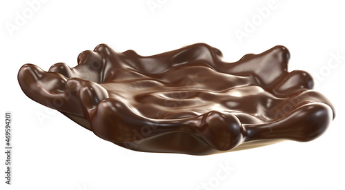 Chocolate splash. 3d illustration