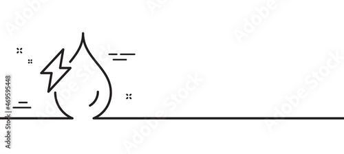 Hydroelectricity line icon. Hydroelectric energy type sign. Water power symbol. Minimal line illustration background. Hydroelectricity line icon pattern banner. White web template concept. Vector