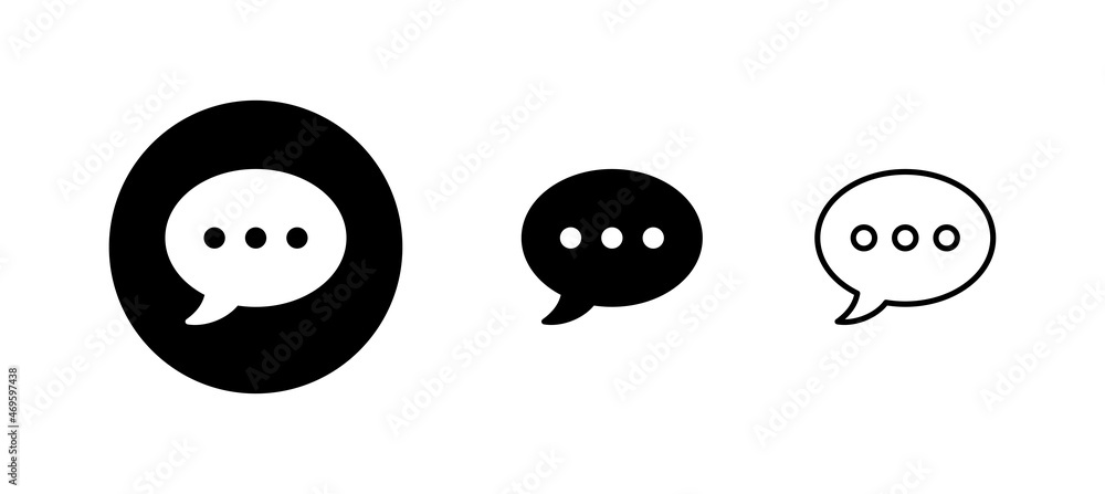 Chat icons set. speech bubble sign and symbol. comment icon. message Chat icons set. speech bubble sign and symbol. comment icon. message