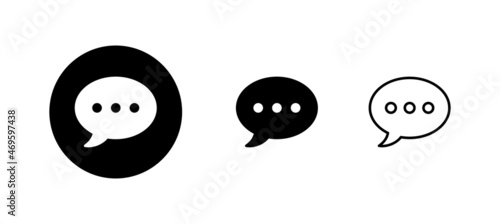 Chat icons set. speech bubble sign and symbol. comment icon. message
