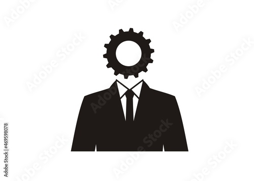 Operational manager simple illustration in black and white.