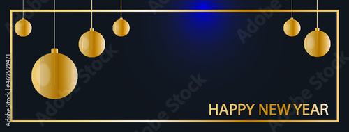 illustrations with new year ornament, merry christmas design, gold