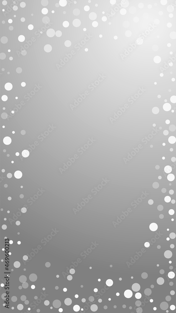 Obraz premium White dots Christmas background. Subtle flying sno