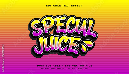 special juice retro graffiti 3d text effect and editable text effect