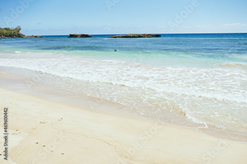 woman by the ocean beach start island landscape paradise