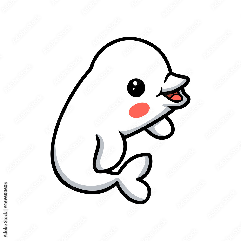 Cute little beluga whale cartoon Cute little beluga whale cartoon