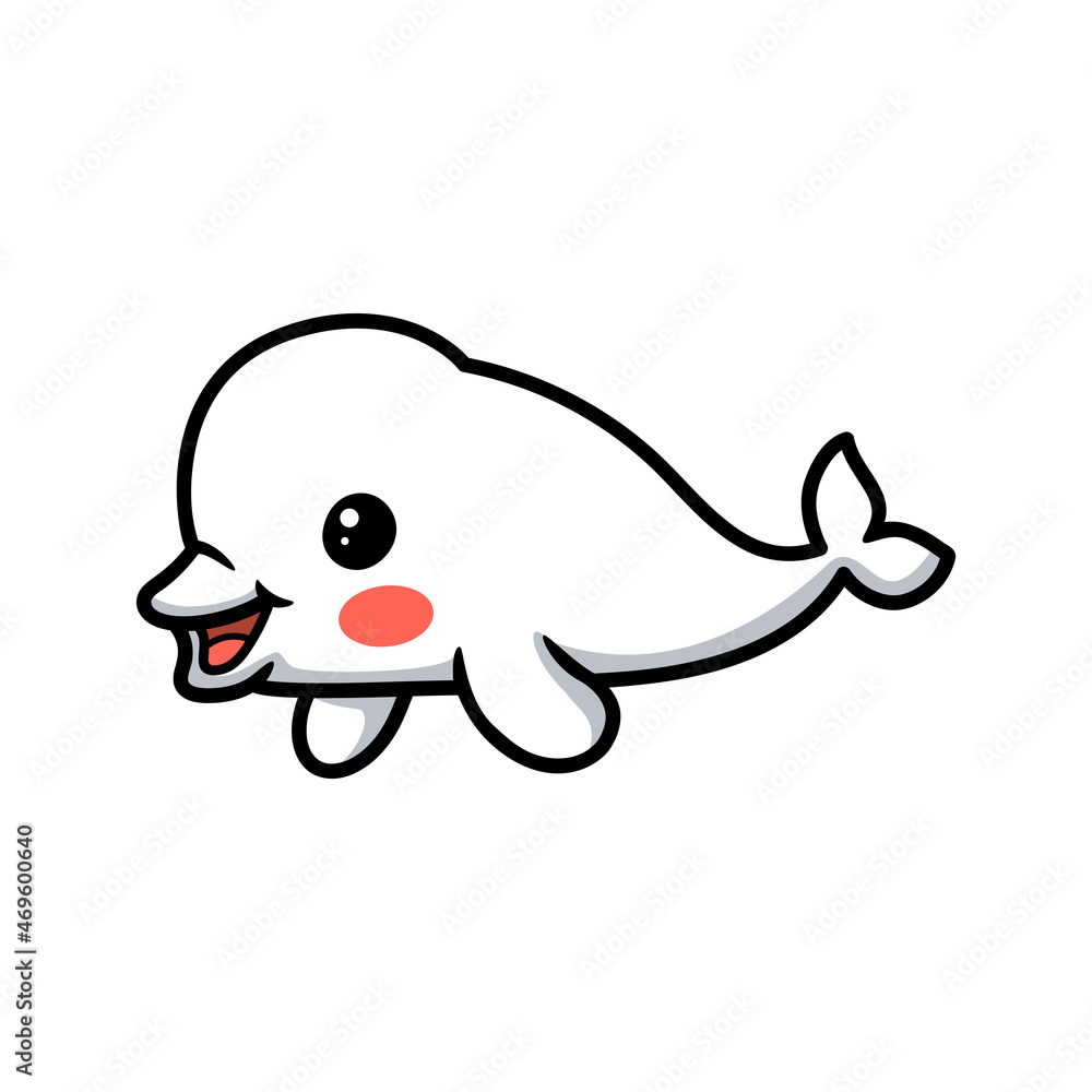 Cute little beluga whale cartoon Cute little beluga whale cartoon