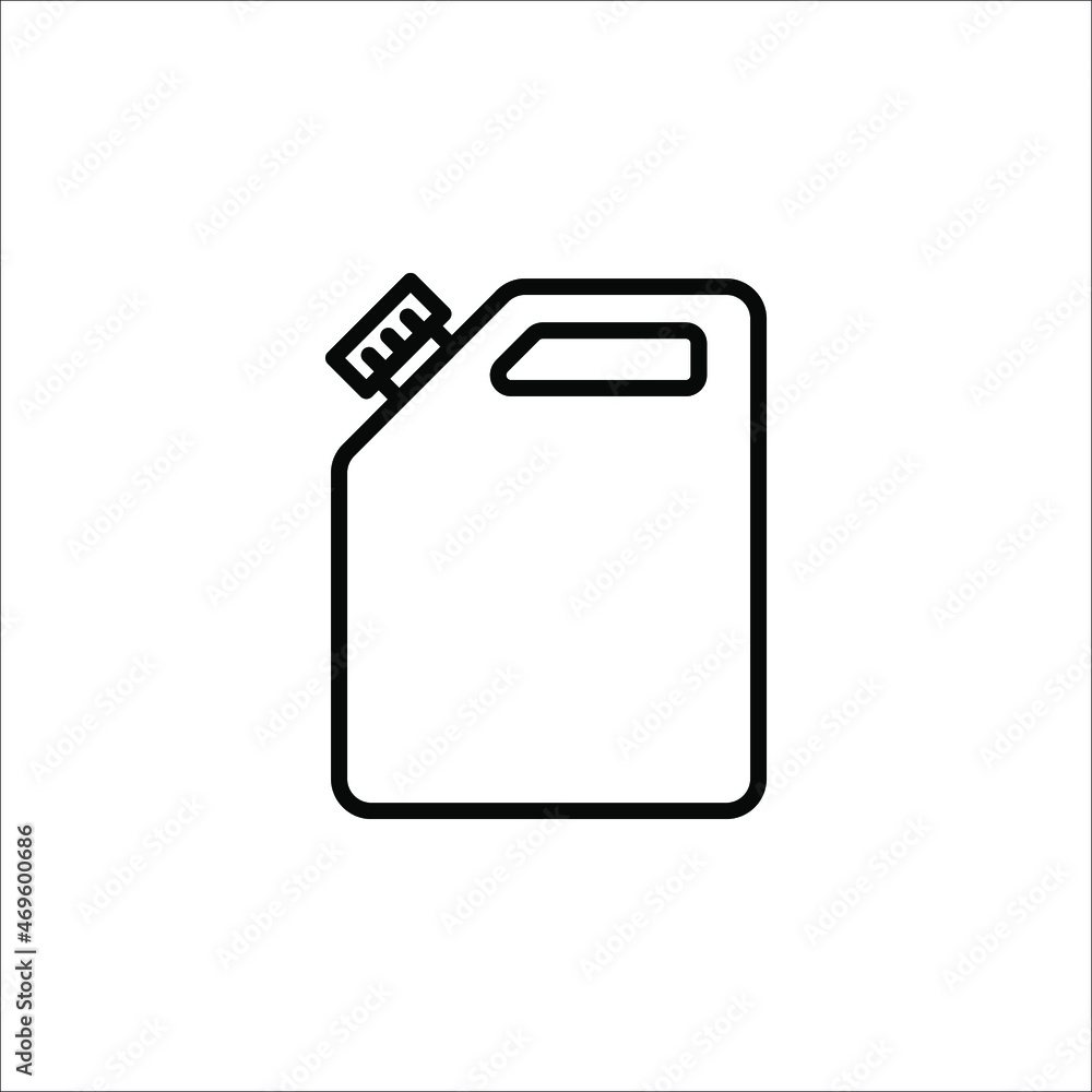 Jerrycan icon. Trendy linear Jerrycan logo concept on white background from Industry collection Jerrycan icon. Trendy linear Jerrycan logo concept on white background from Industry collection