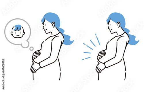 妊娠中の女性セット