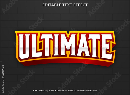 ultimate text effect with abstract and modern style use for business logo and brand photo