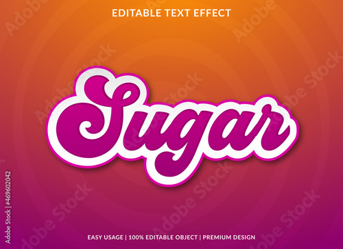 sugar text effect with abstract and modern style use for business logo and brand