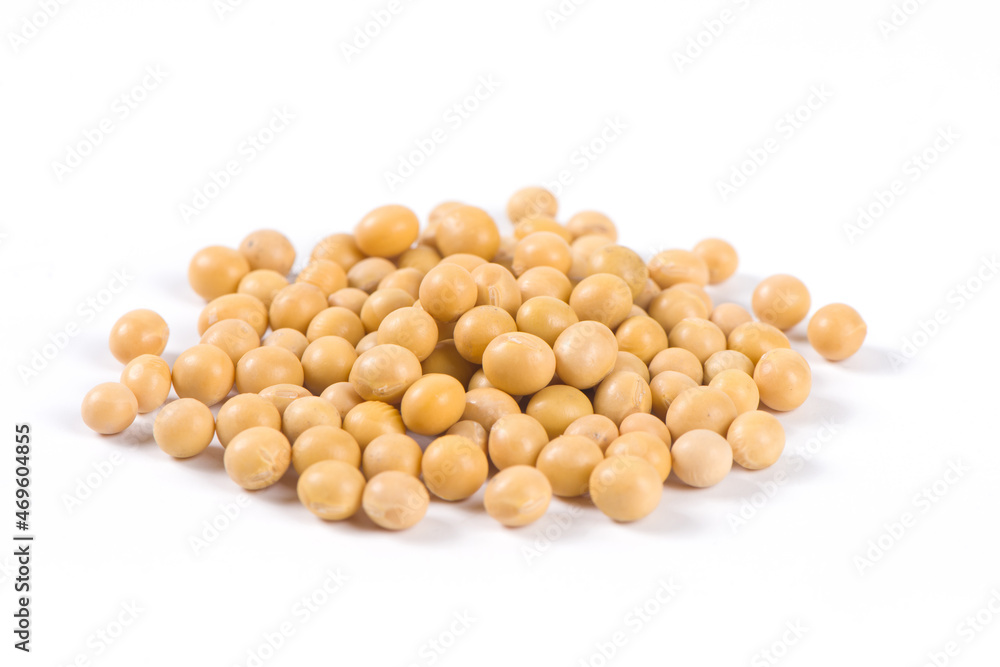 Soybean seeds isolated on white background Soybean seeds isolated on white background