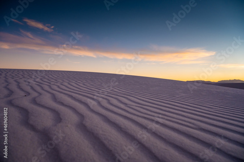 Low Angle of Deep Rippings In The Sand At Sunset