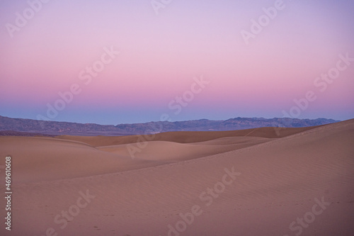 Pinks and Purples Of Sunset Over Mesquite Dunes