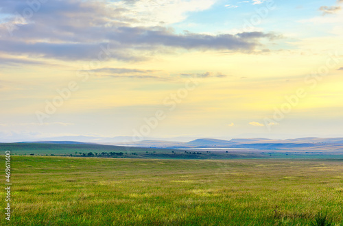 Evening in the steppes of Khakassia