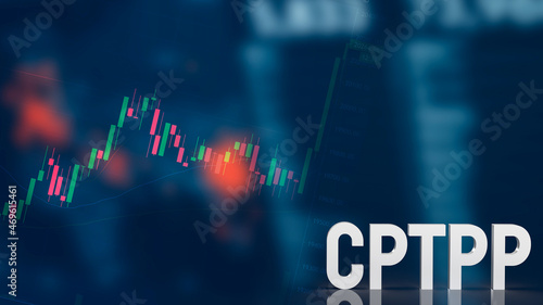 The  cptpp text on chart background for business concept 3d rendering photo