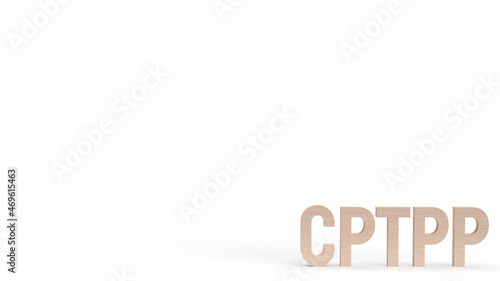 The  cptpp text on white back ground for business concept 3d rendering photo