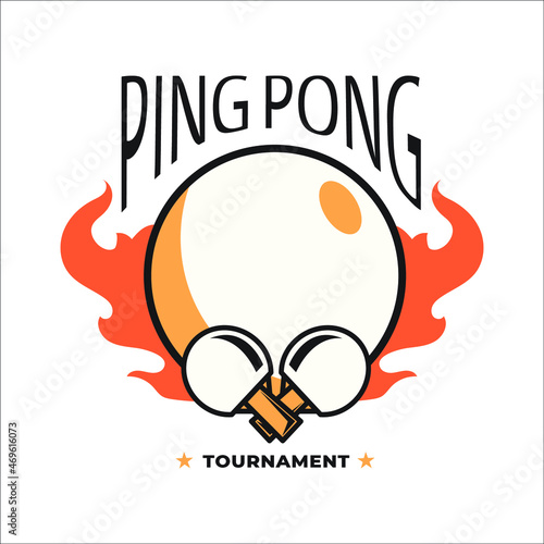 Table tennis logo ball competition