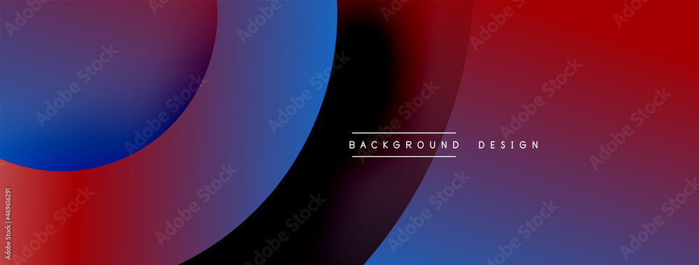 Abstract overlapping lines and circles geometric background with gradient colors Abstract overlapping lines and circles geometric background with gradient colors