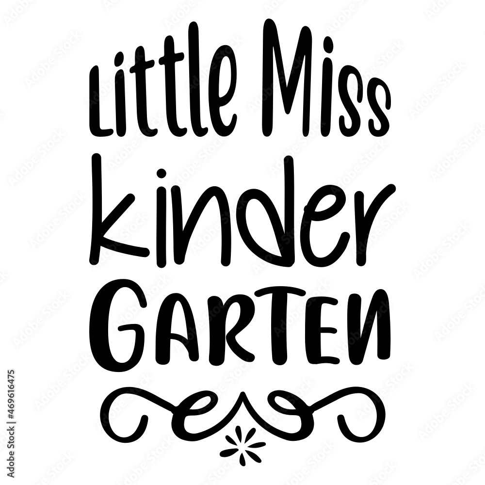 Little miss kinder garten SVG