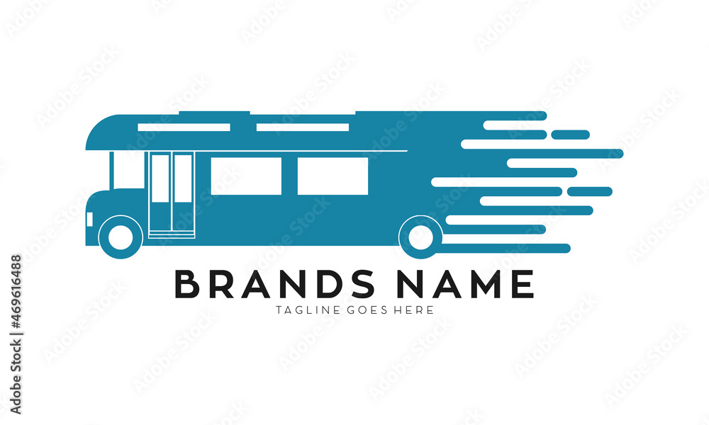 Fast bus transportation vector logo Fast bus transportation vector logo