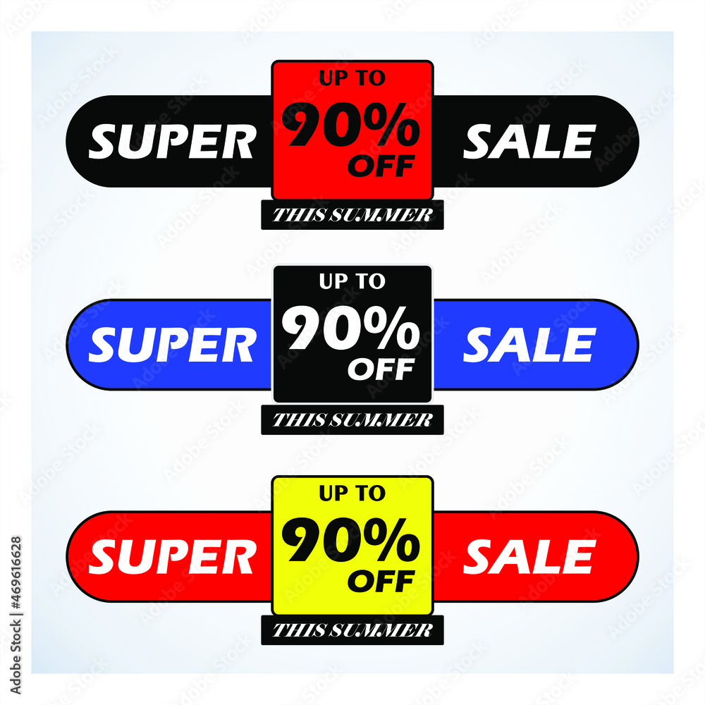 Super Sale, Promotion on Colored Background Super Sale, Promotion on Colored Background