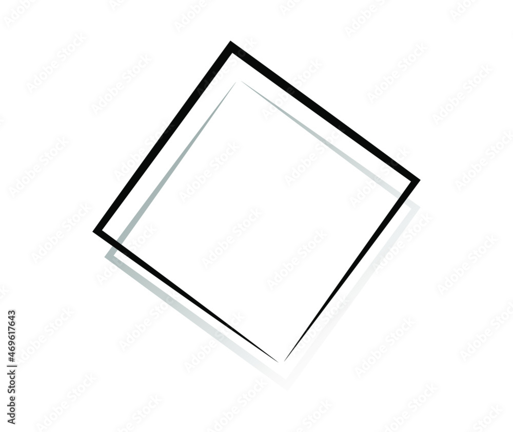 Square frame. Geometric abstract square element. Vector illustration Square frame. Geometric abstract square element. Vector illustration