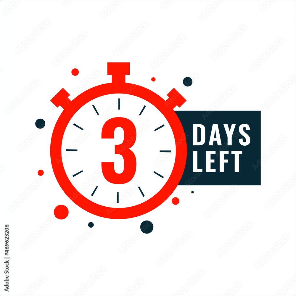 Obraz premium Countdown timer number of days left