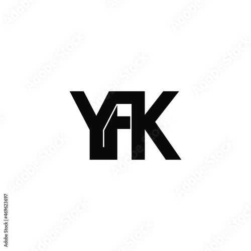 yfk initial letter monogram logo design