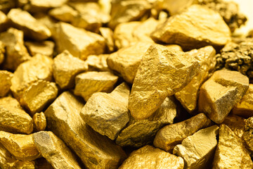 lump of gold ore from gold mine texture background