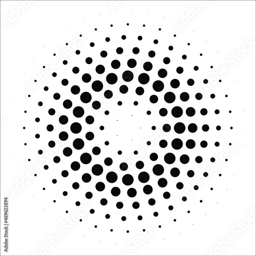 Circle retro halftone pattern background