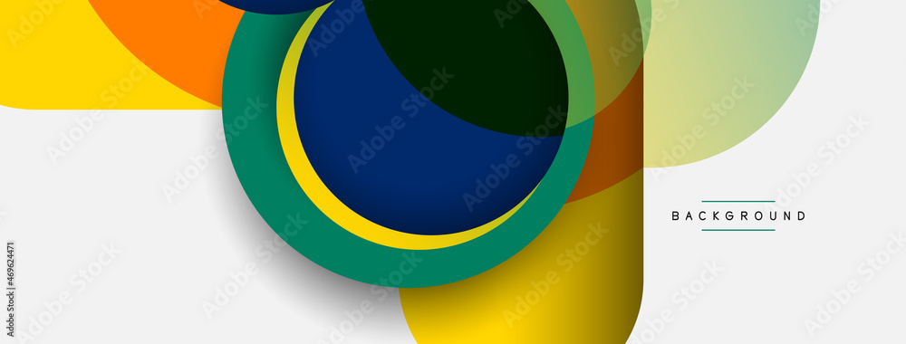 Circle and round shapes abstract background. Vector illustration for wallpaper banner background or landing page Circle and round shapes abstract background. Vector illustration for wallpaper banner background or landing page