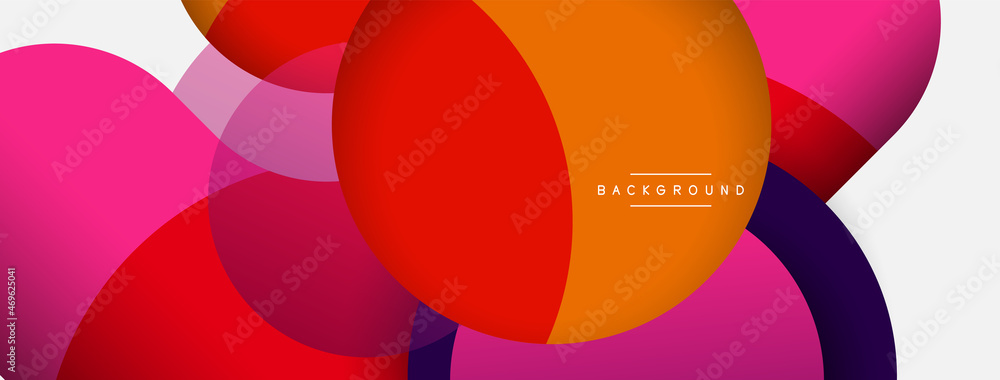Circle and round shapes abstract background. Vector illustration for wallpaper banner background or landing page Circle and round shapes abstract background. Vector illustration for wallpaper banner background or landing page