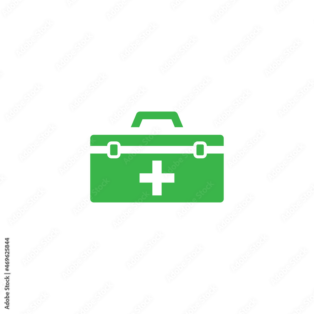 Obraz premium first aid kit icon design template vector isolated illustration