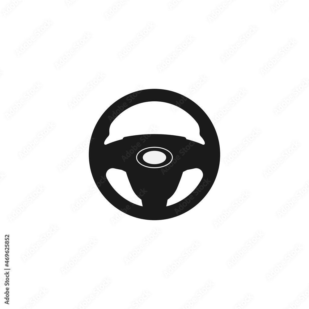 steering wheel icon design template vector isolated illustration